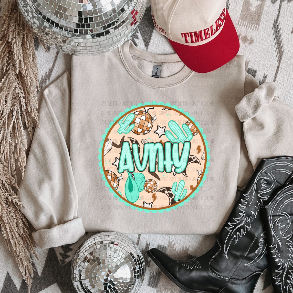 Aunty *Teal (Kayndi) 72791 DTF transfer