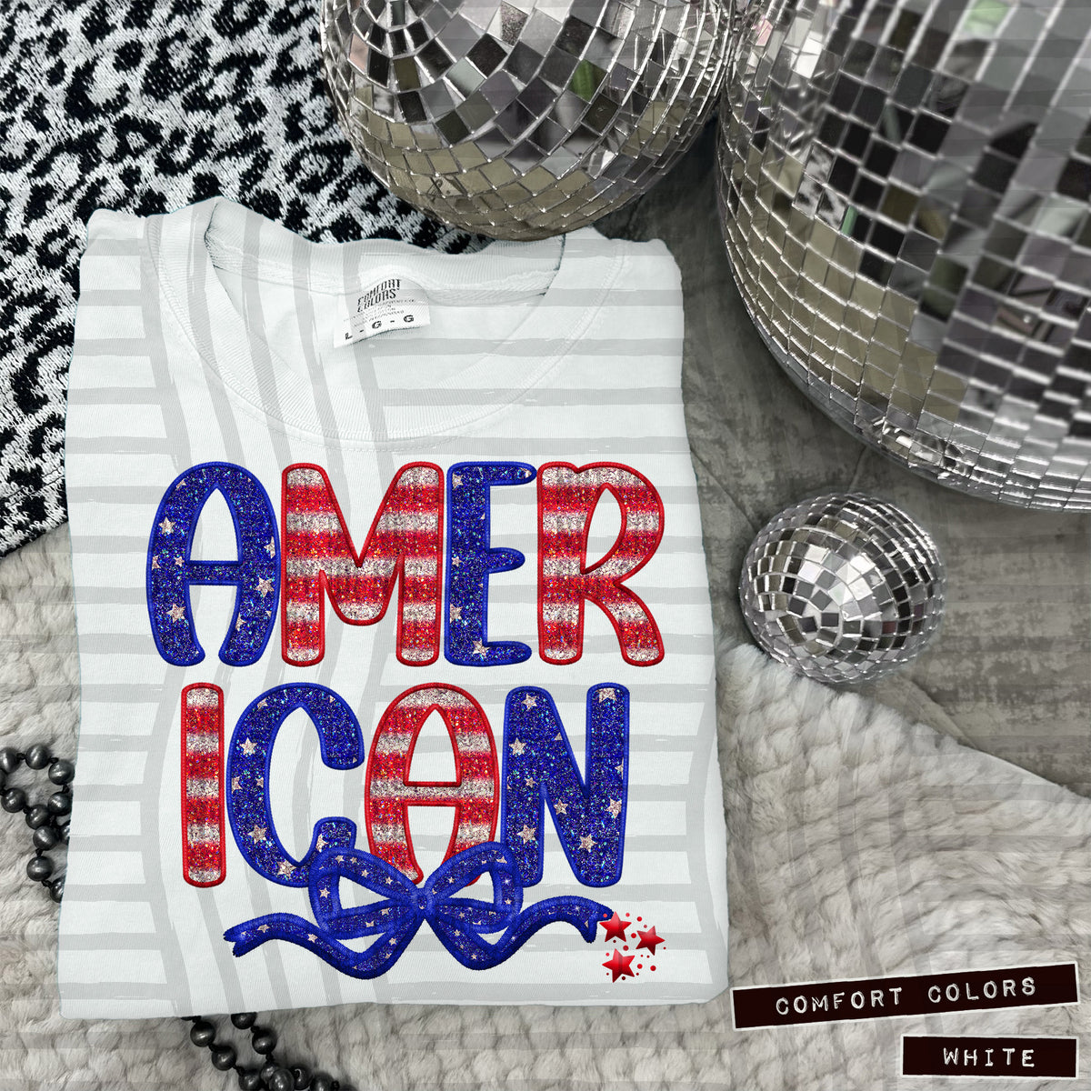 American blue bow BOTTOM (Caplinger) 102779 DTF transfer