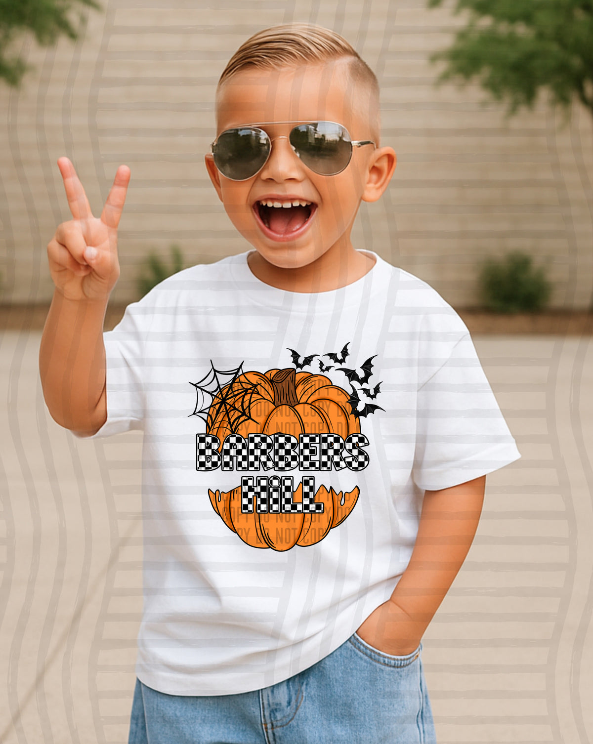 barbers hill pumpkin checks (Caplinger) DTF transfer
