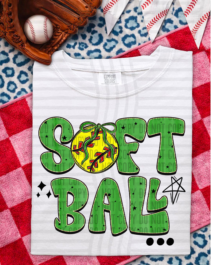 Softball Green (Caplinger) DTF Transfer