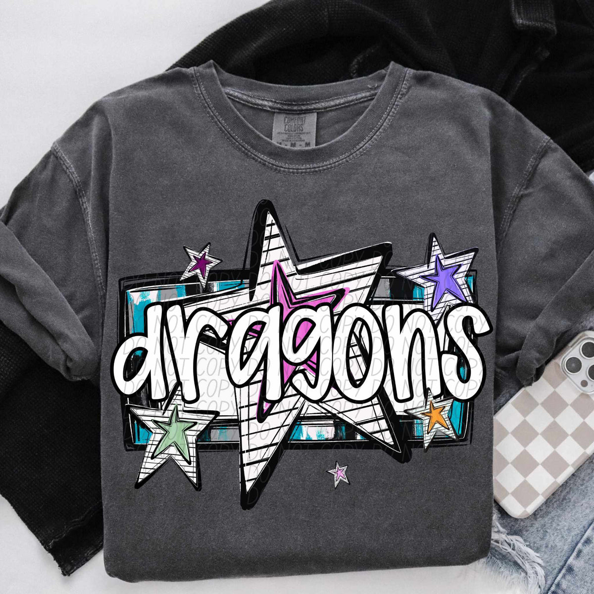 Dragons stars (CITY) 84889 DTF transfer