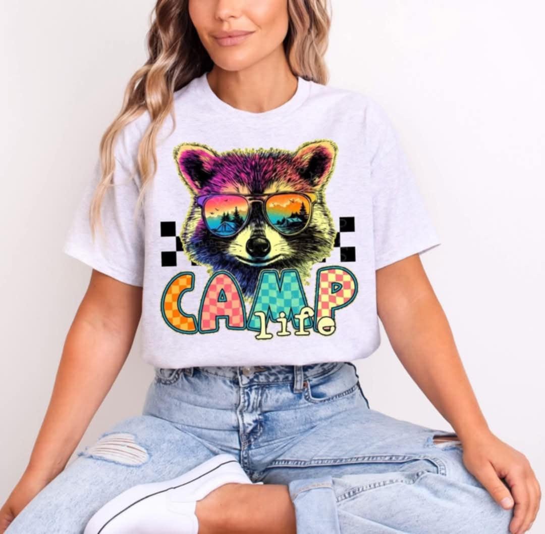 Camp life raccoon (C’s) 95798 DTF transfer