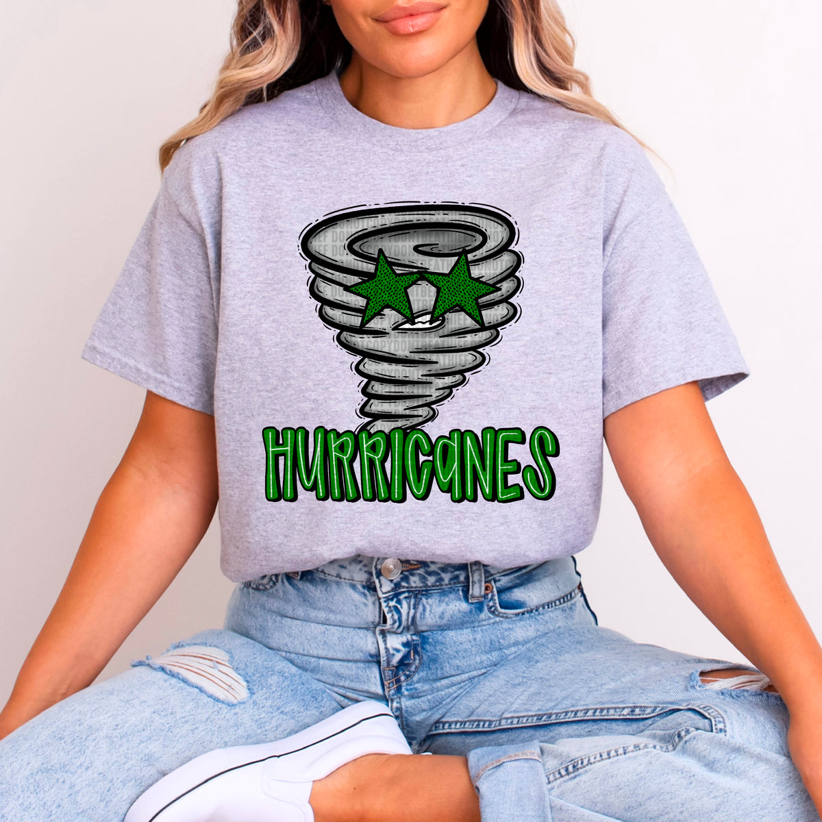 Hurricanes green font 93780 DTF transfer