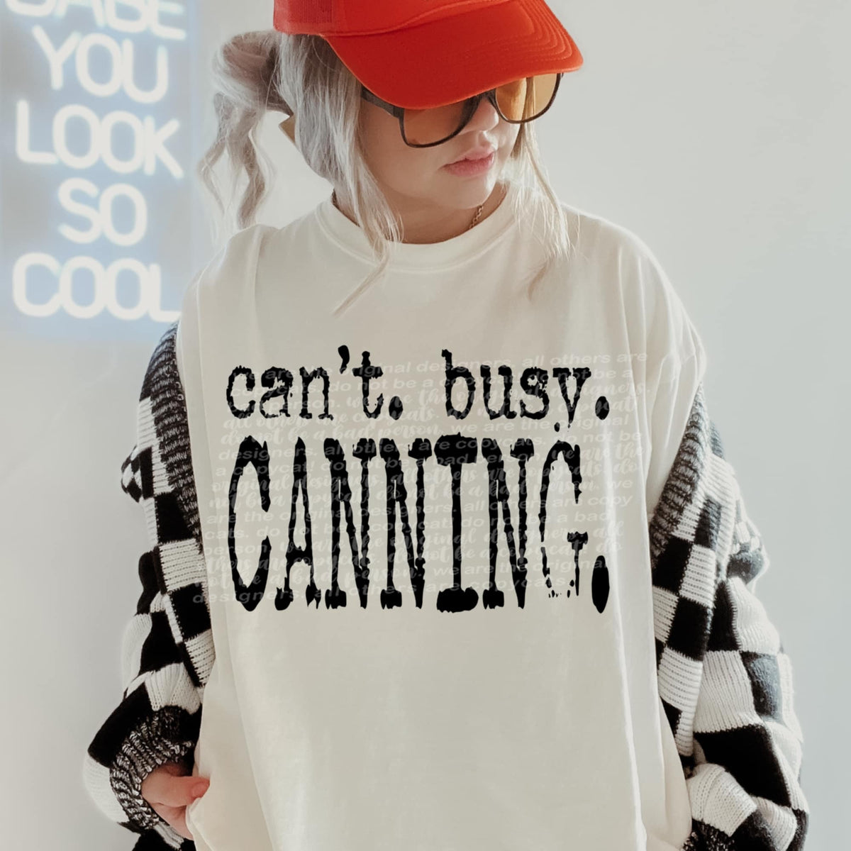 Can’t Busy Canning black TTD DTF transfer