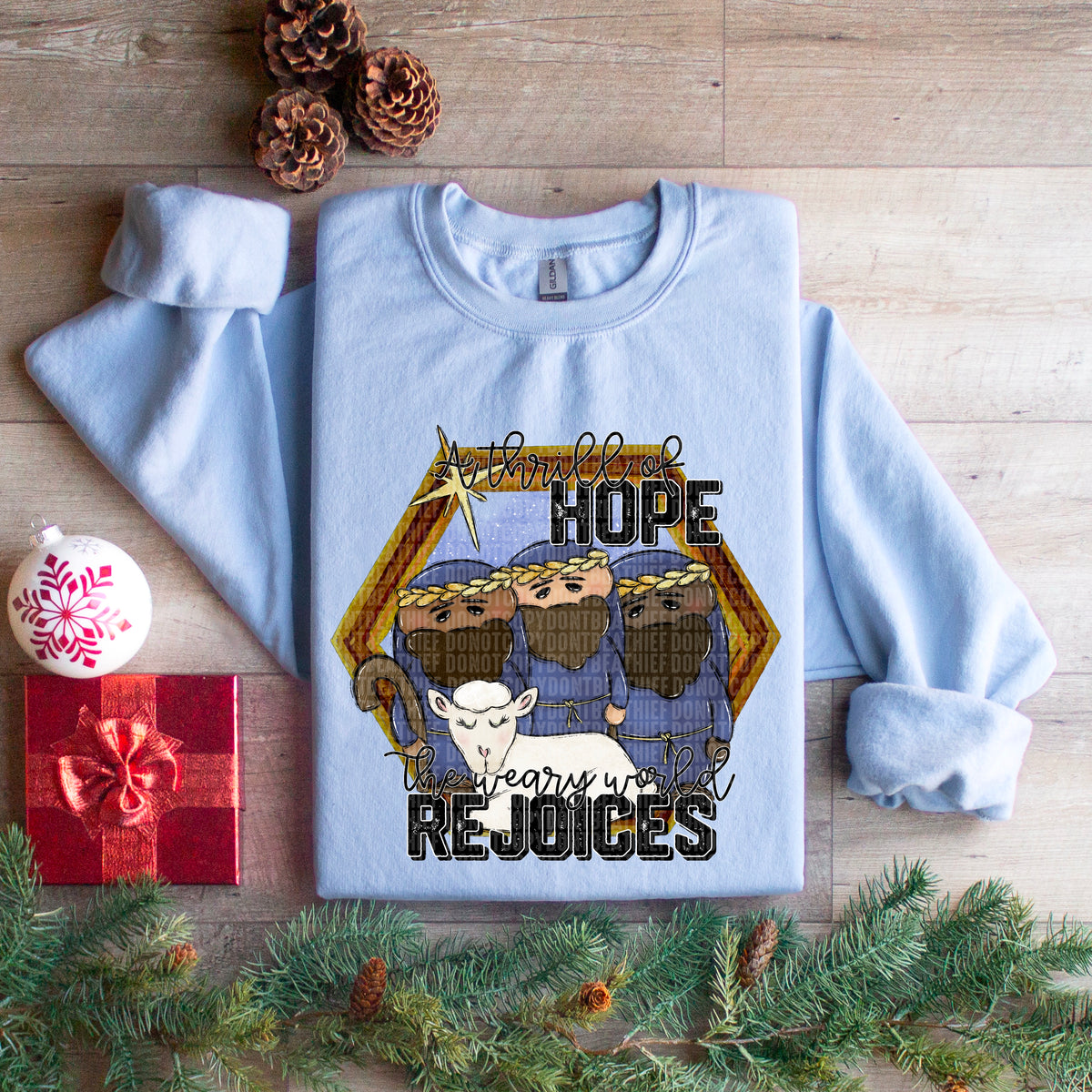 A thrill of hope 103421 DTF transfer