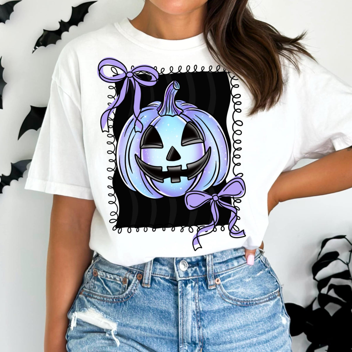 Blue/Purple Pumpkin Frame (cmd) DTF Transfer