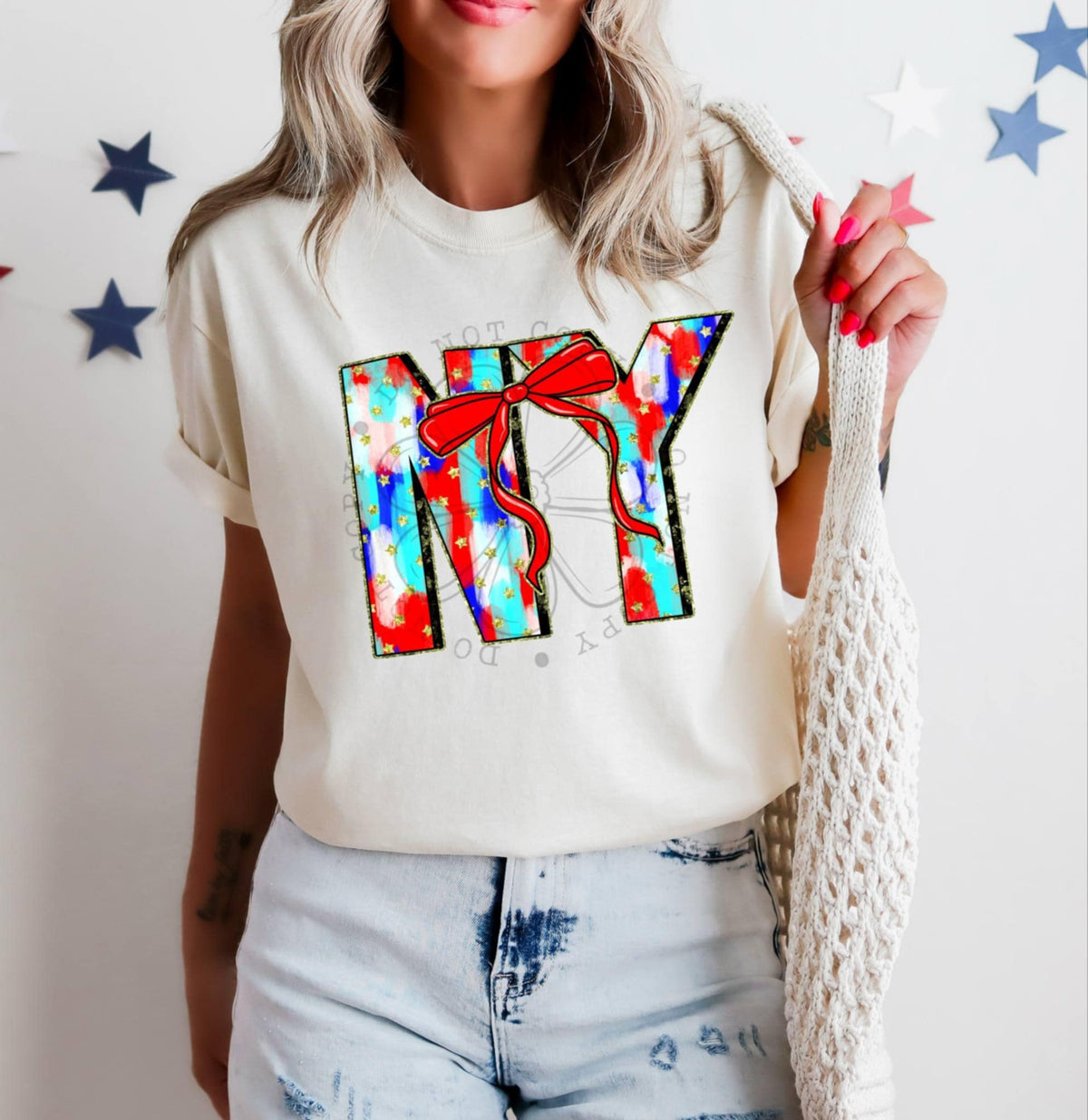 Patriotic brushstroke states DTF transfers