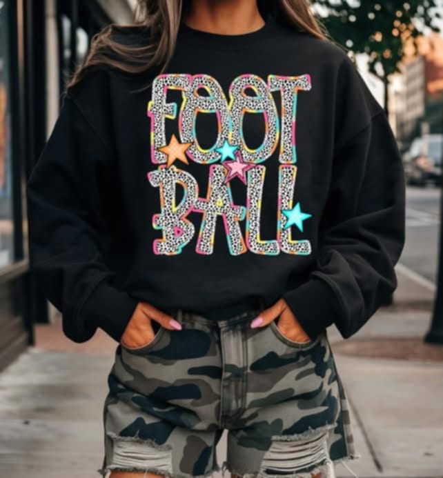 Football rainbow polkadot (s&g) DTF transfer