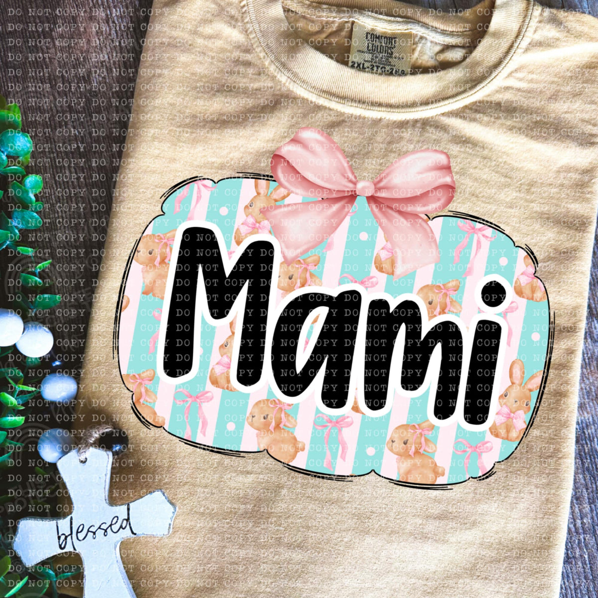 Mami bunny background (ECHT) 85637 DTF transfer