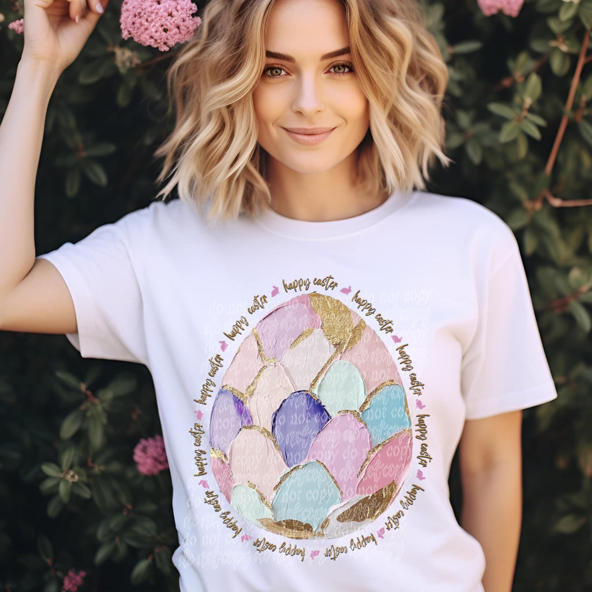 Happy Easter painted egg (TTD) 91554 DTF transfer