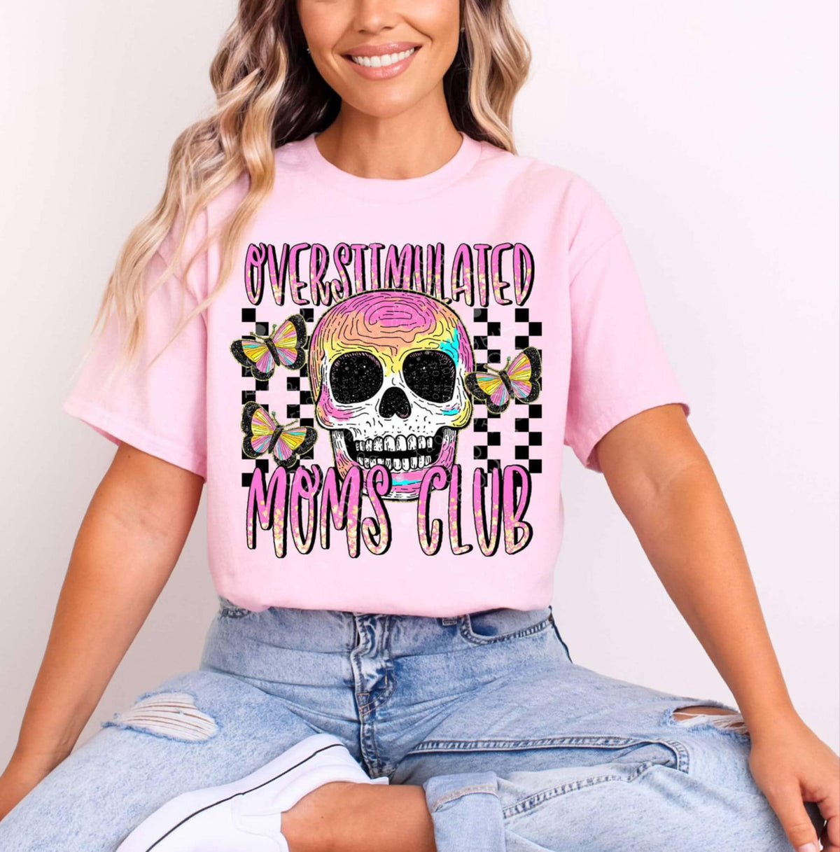 Overstimulated moms club 99394 DTF transfer