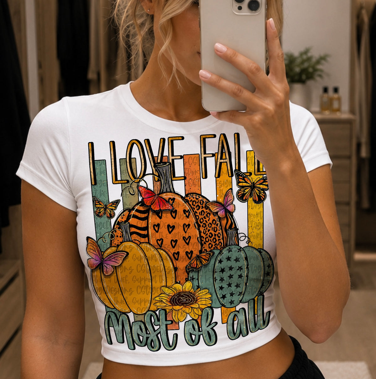 I love fall most of all orange and blue Sunday Special DTF transfer