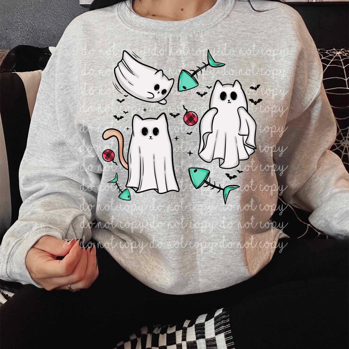 Ghost cats NO FONT (MMD) 58868 DTF transfer