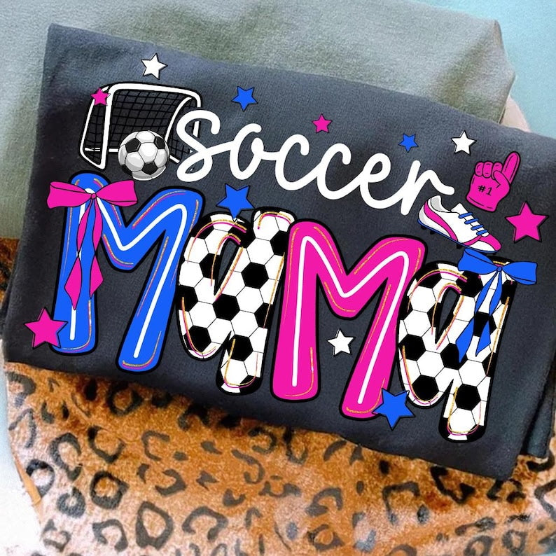 Soccer mama pink and blue Sunday Special DTF transfer