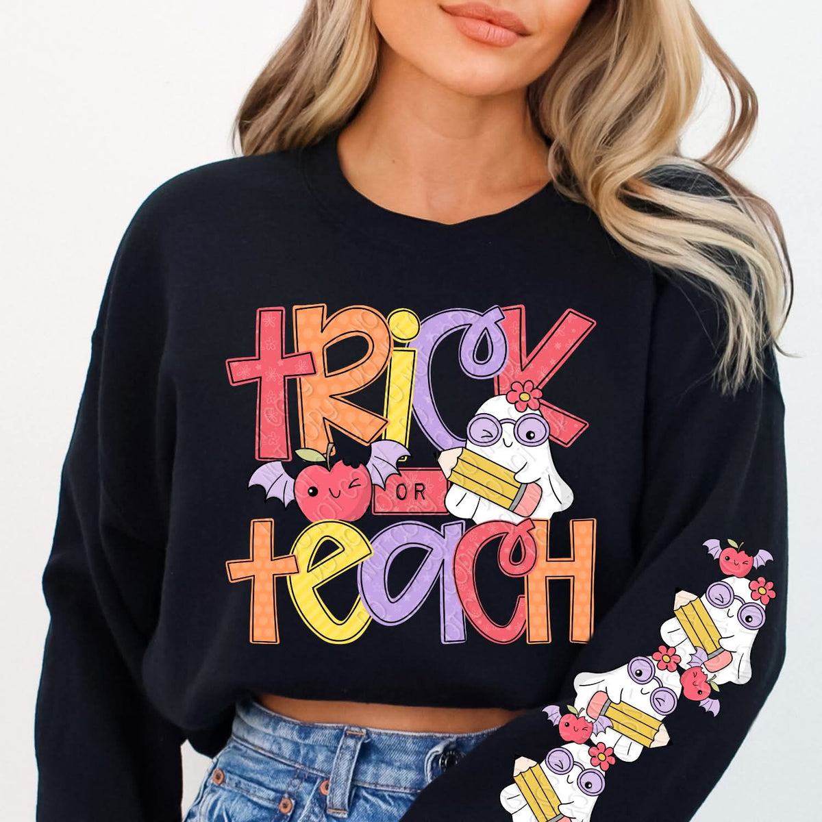 Trick or teach sleeve (DWS) DTF Transfer