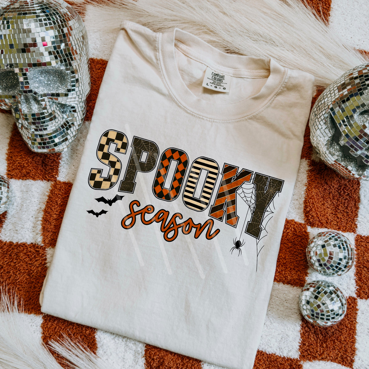 Spooky Season black orange and tan NOT DISTRESSED (MZ) 113534 DTF transfer