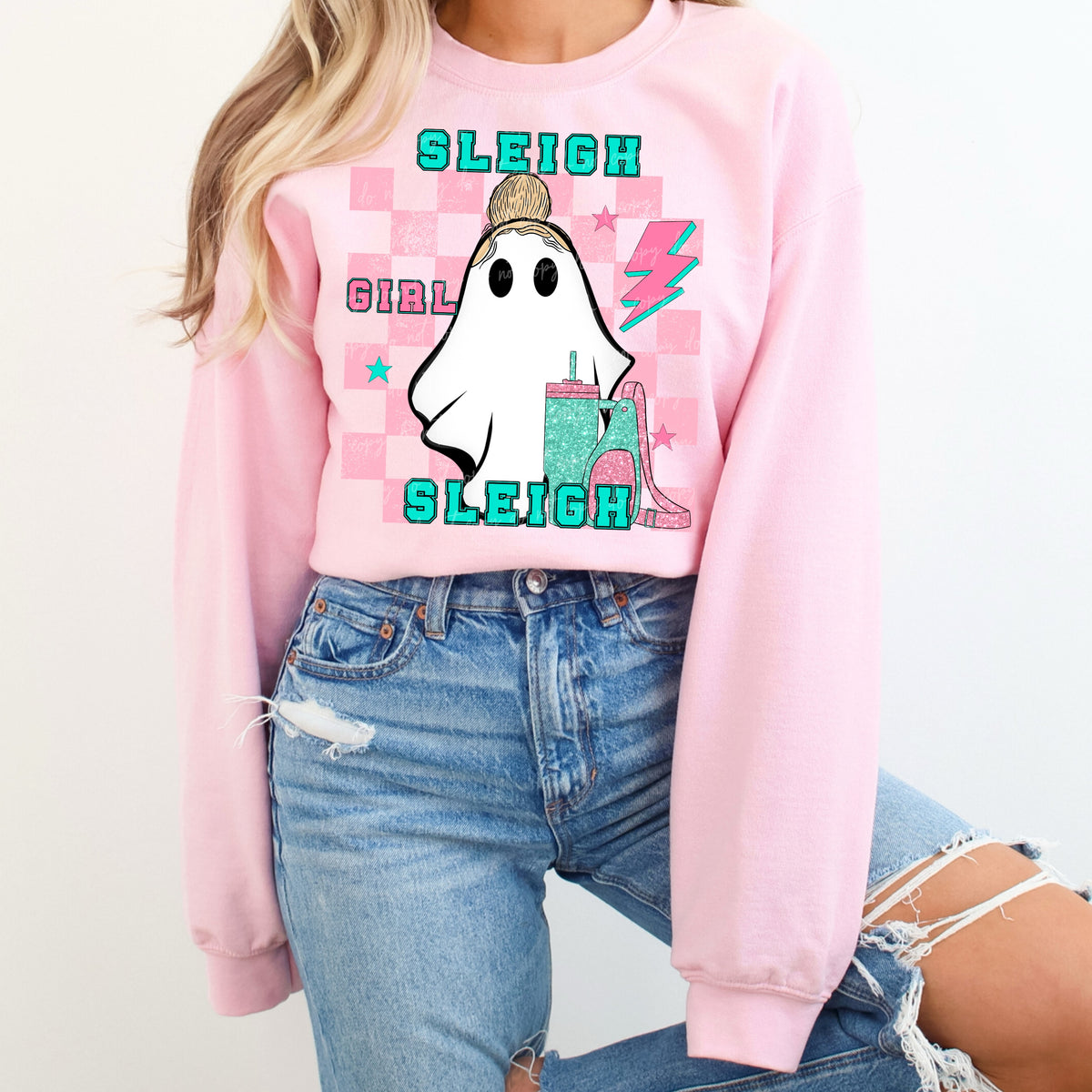 Sleigh Girl Blonde Haired Ghost 30181 DTF transfer