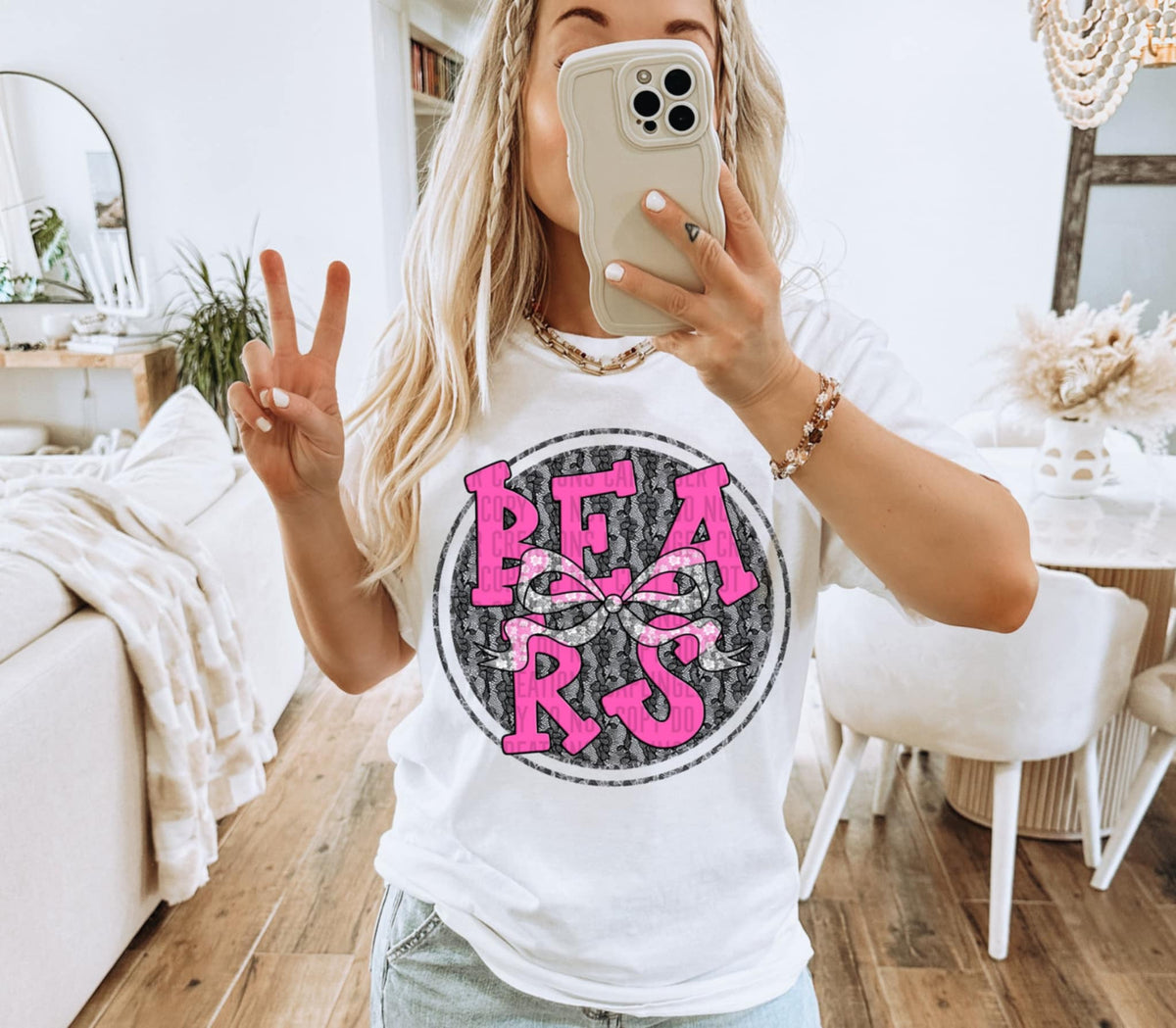 Bears pink font circle (Caplinger) 87574 DTF transfer