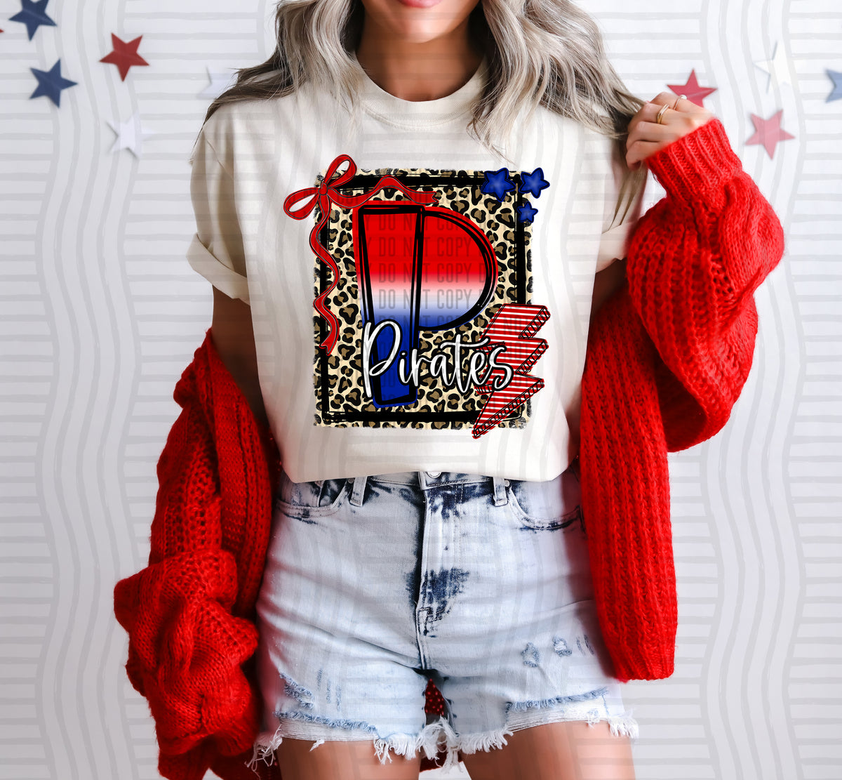pirates Star Spangled Sass Mascots (Caplinger) DTF transfer