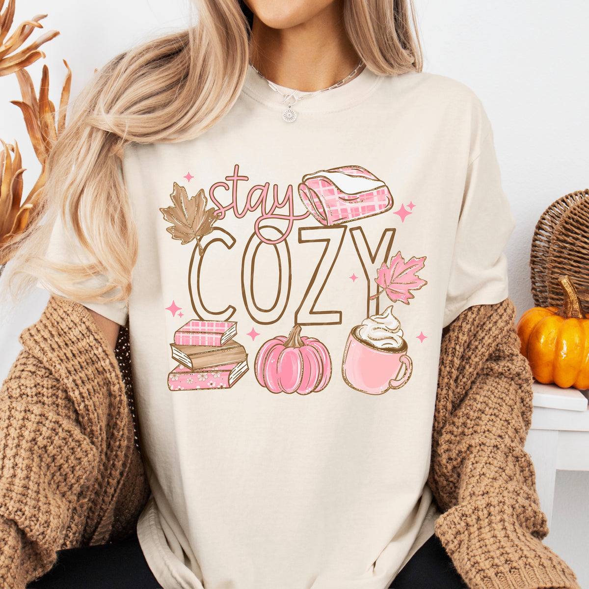 Stay cozy pink exclusive DTF Transfer