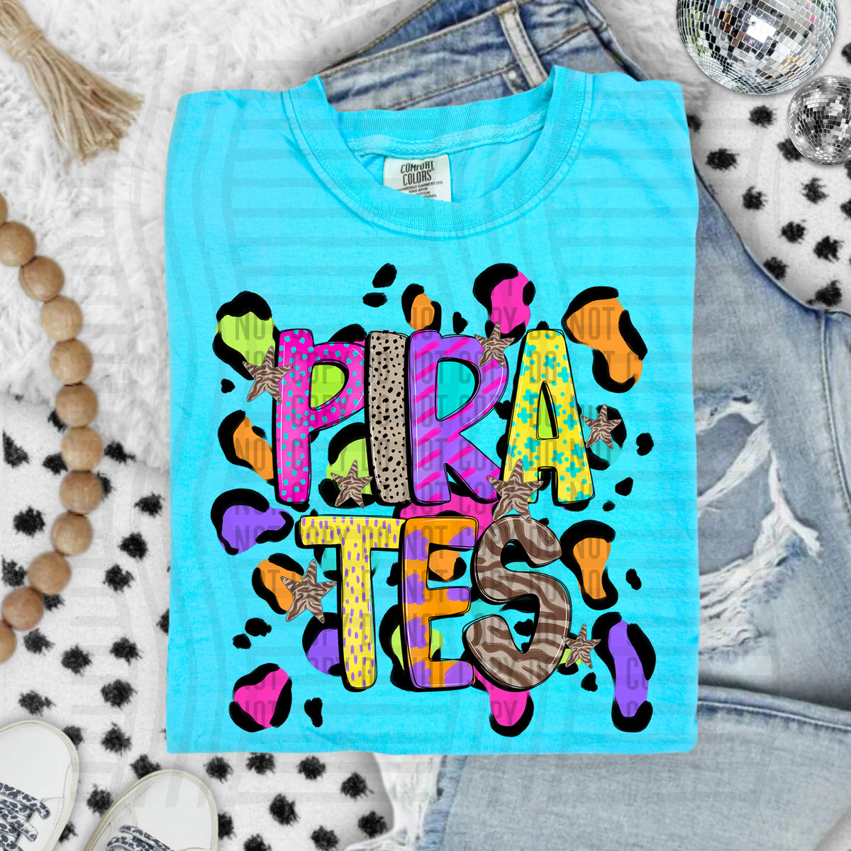 Pirates Funky Mix Up Leopard Mascot (Caplinger) DTF transfer