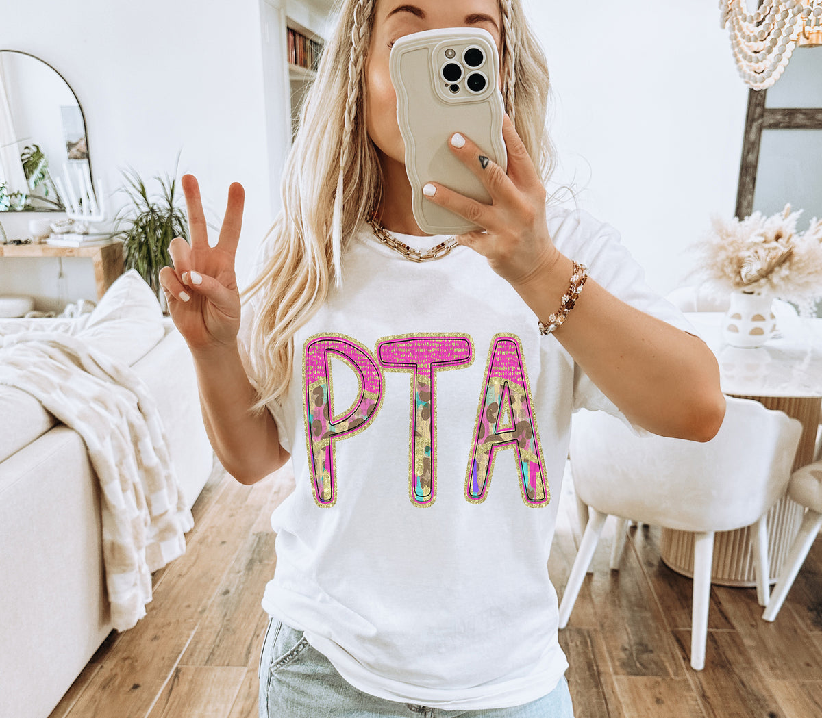 Pink and Leopard PTA (Caplinger) DTF transfer