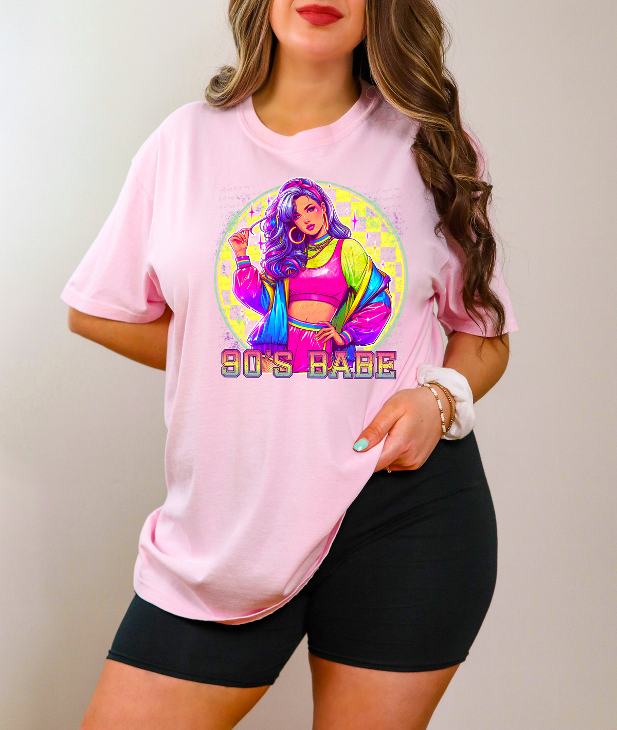 90's Babe Yellow Checkers 74660 DTF Transfer