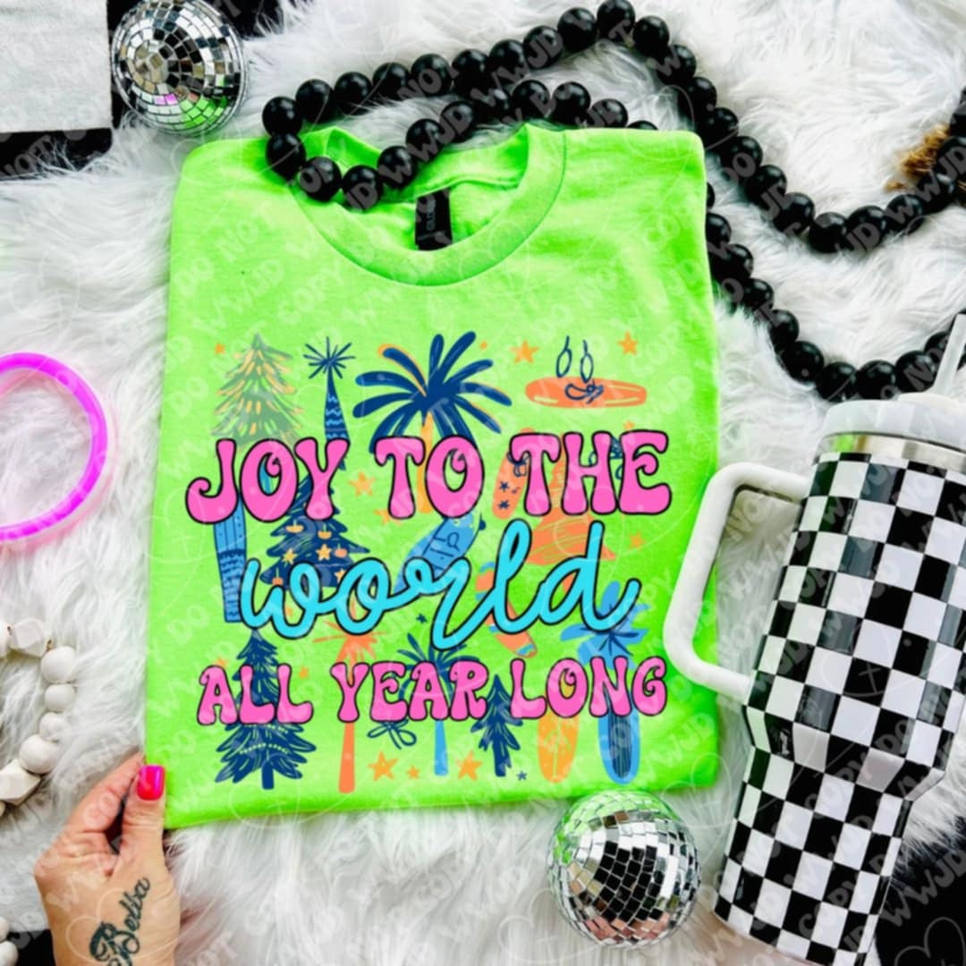 Joy to the world all year long 106795 DTF transfer