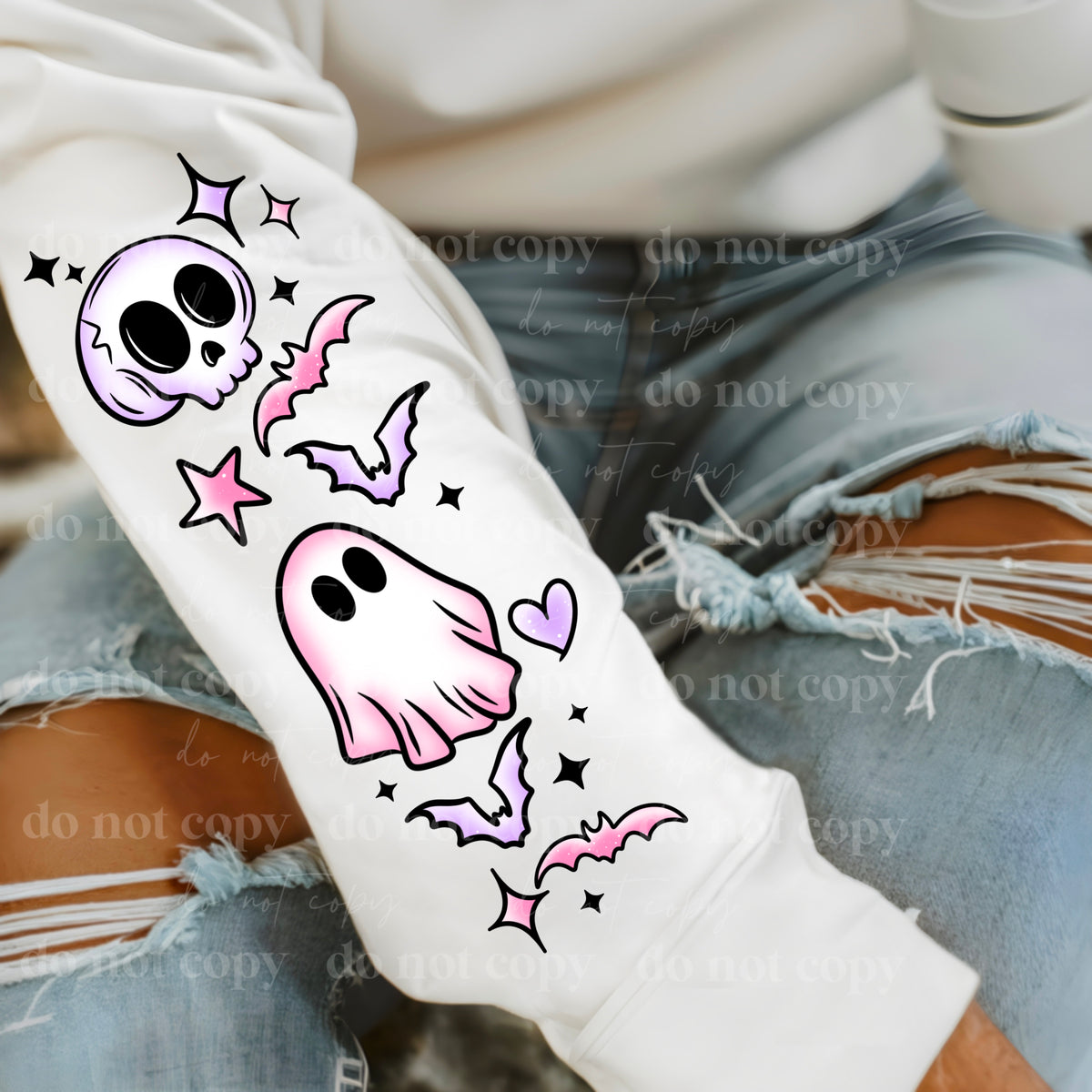 Pastel Spooky Vibes (sleeve) (CSC) DTF transfer