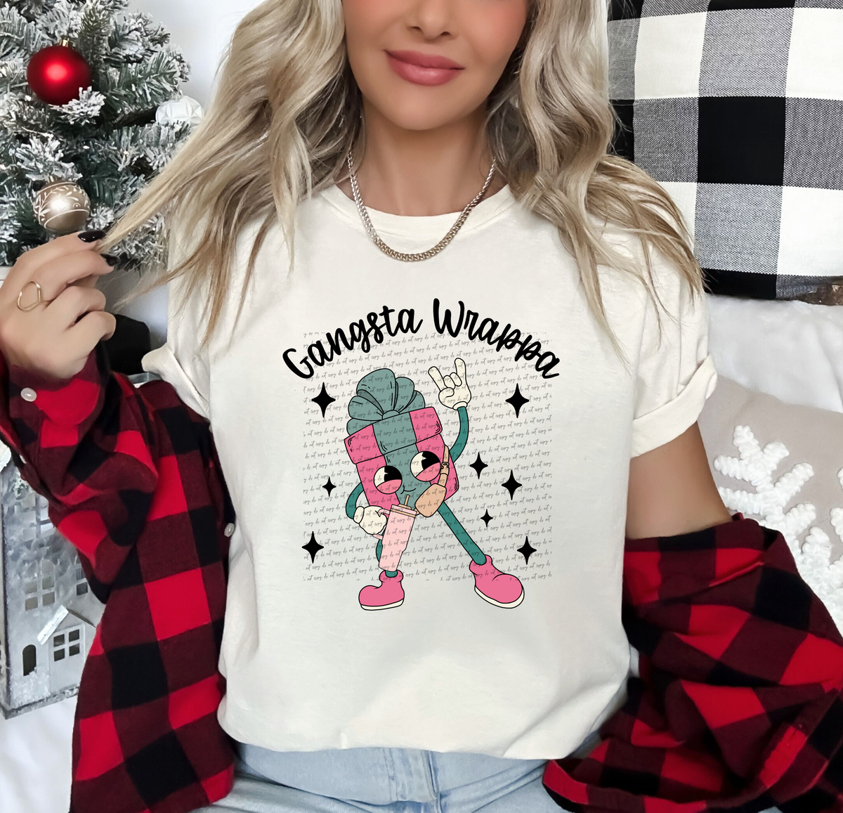 Gangsta Wrapper (pink present) 49828 DTF transfer