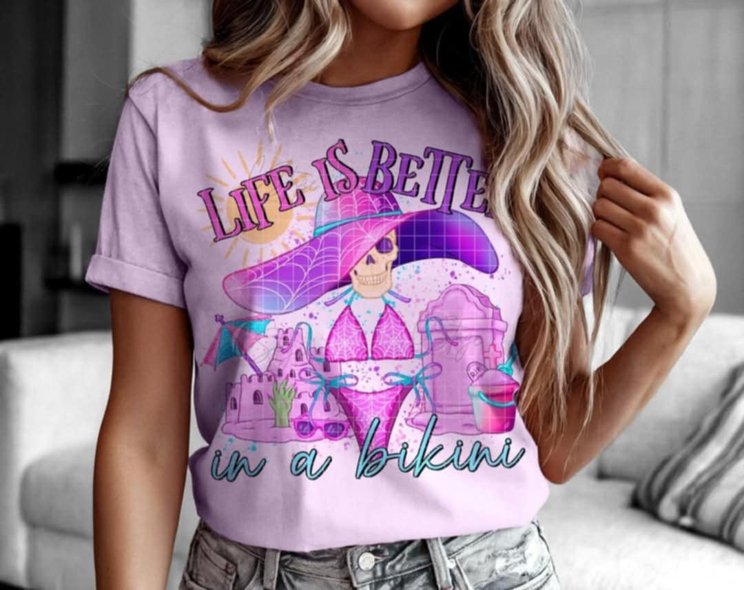 Life is better in a bikini 103987 DTF transfer