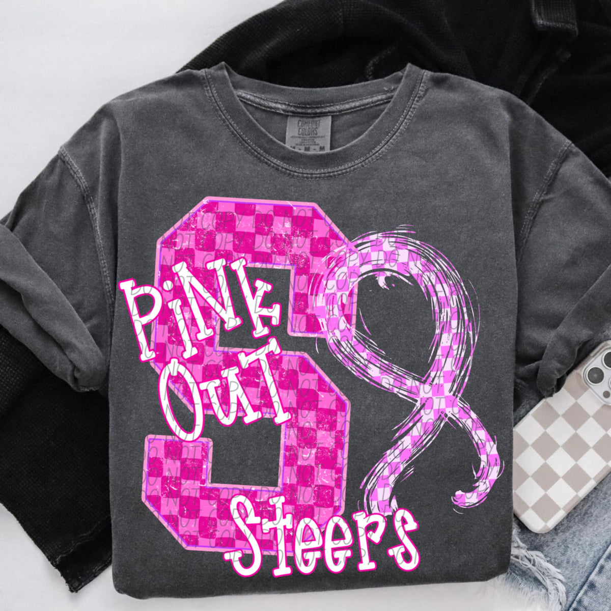 Steers Pink Out Varsity (city) DTF Transfer
