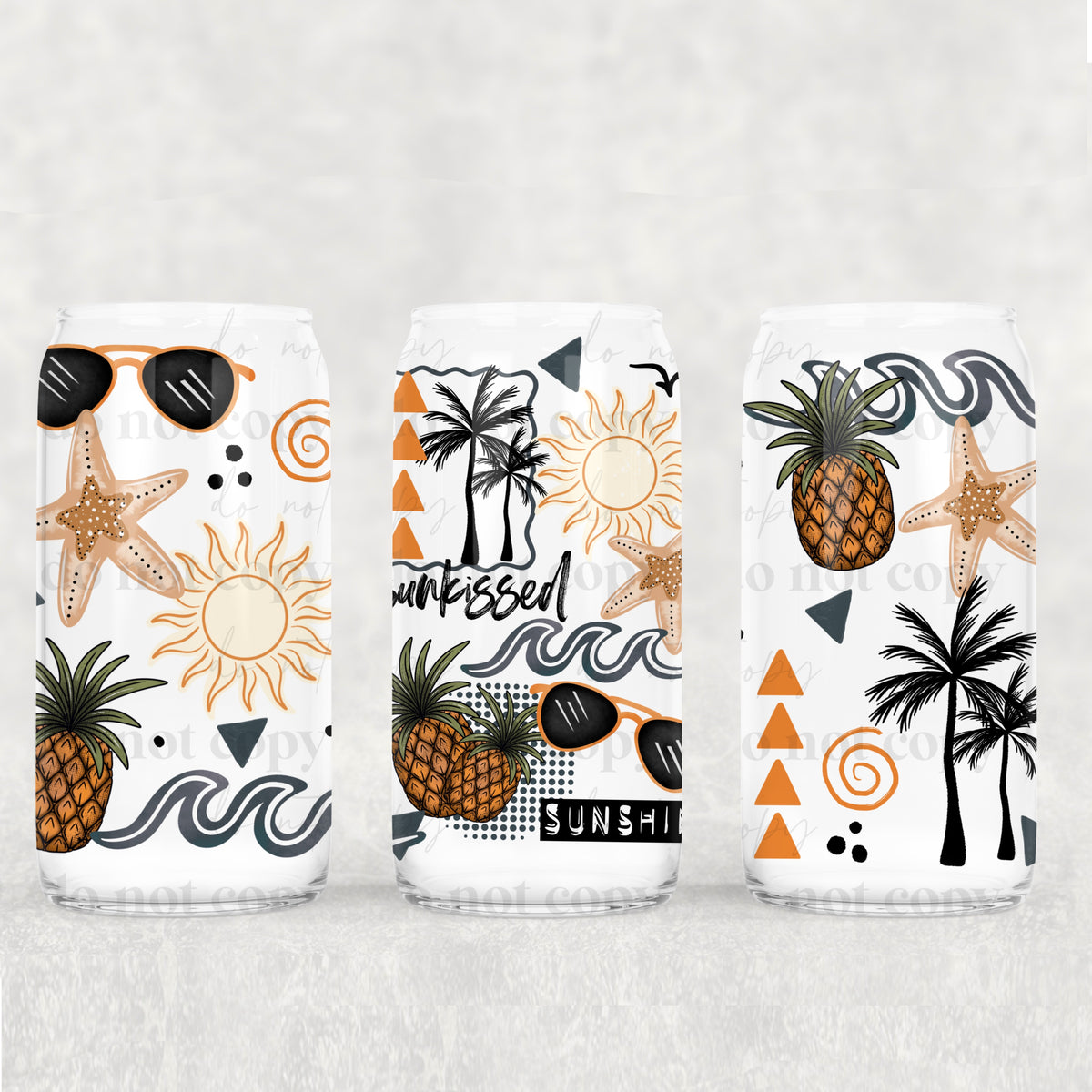 Sun-kissed with pineapple (CSC) UV DTF WRAP