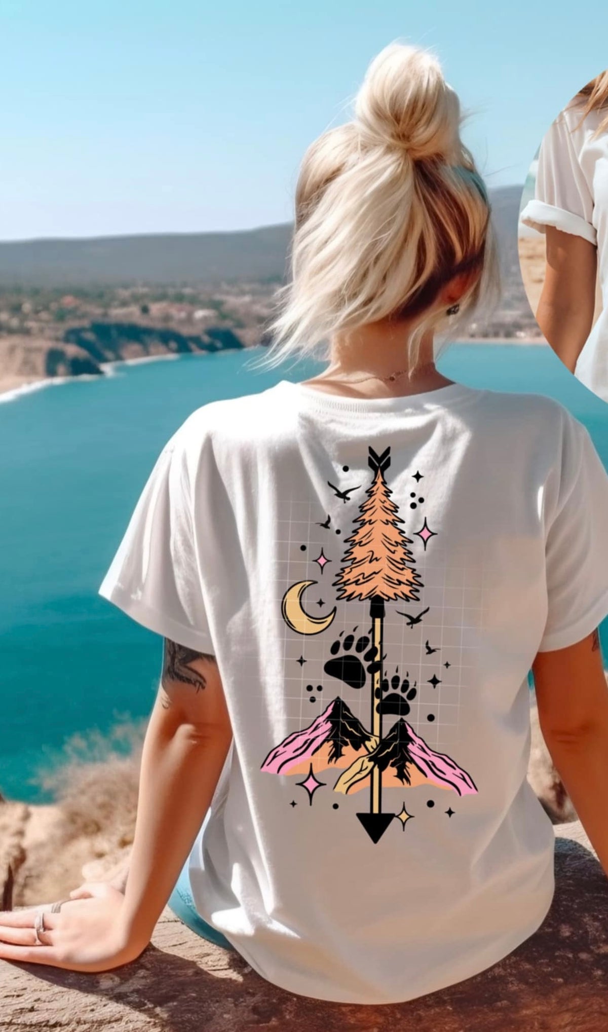 Wanderlust colorful BACK (CSC) 93147 DTF transfer