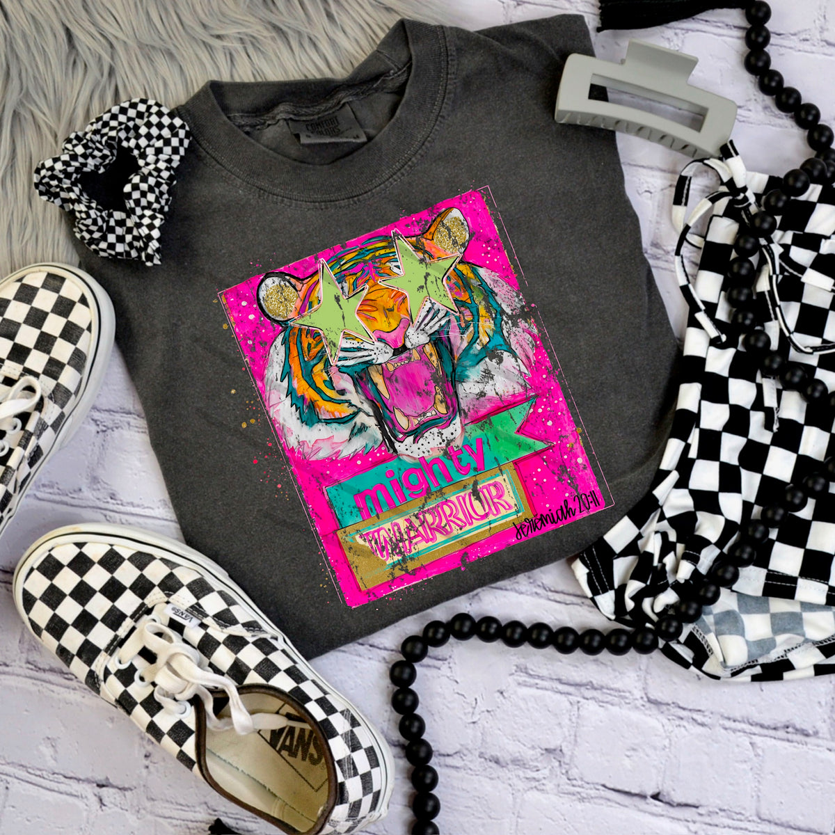 Mighty Warrior DISTRESSED (saved) 110478 DTF transfer