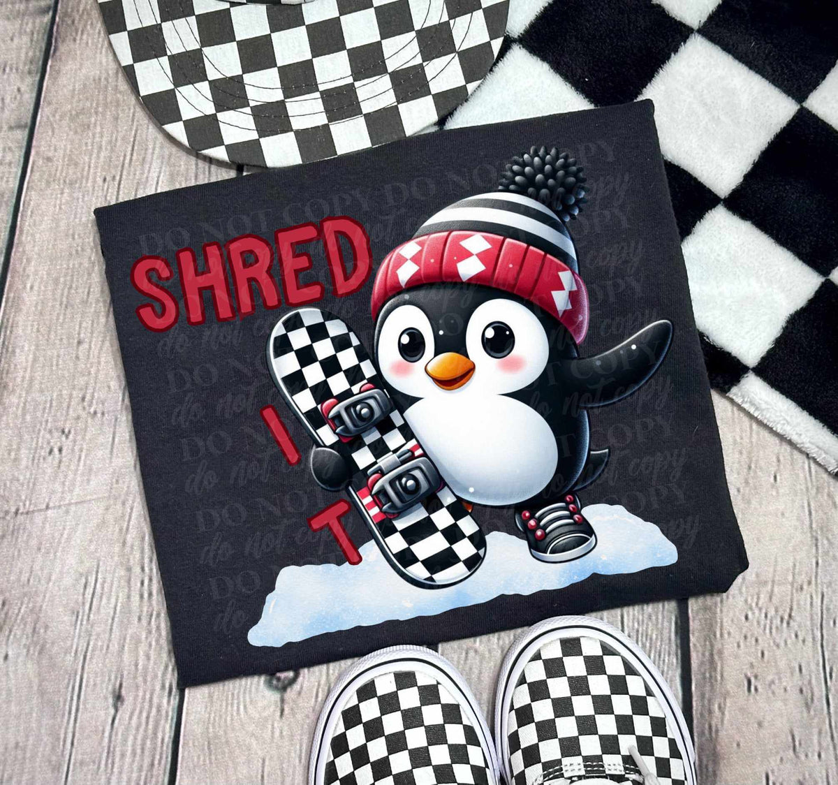 Shred penguin  65274 DTF transfer