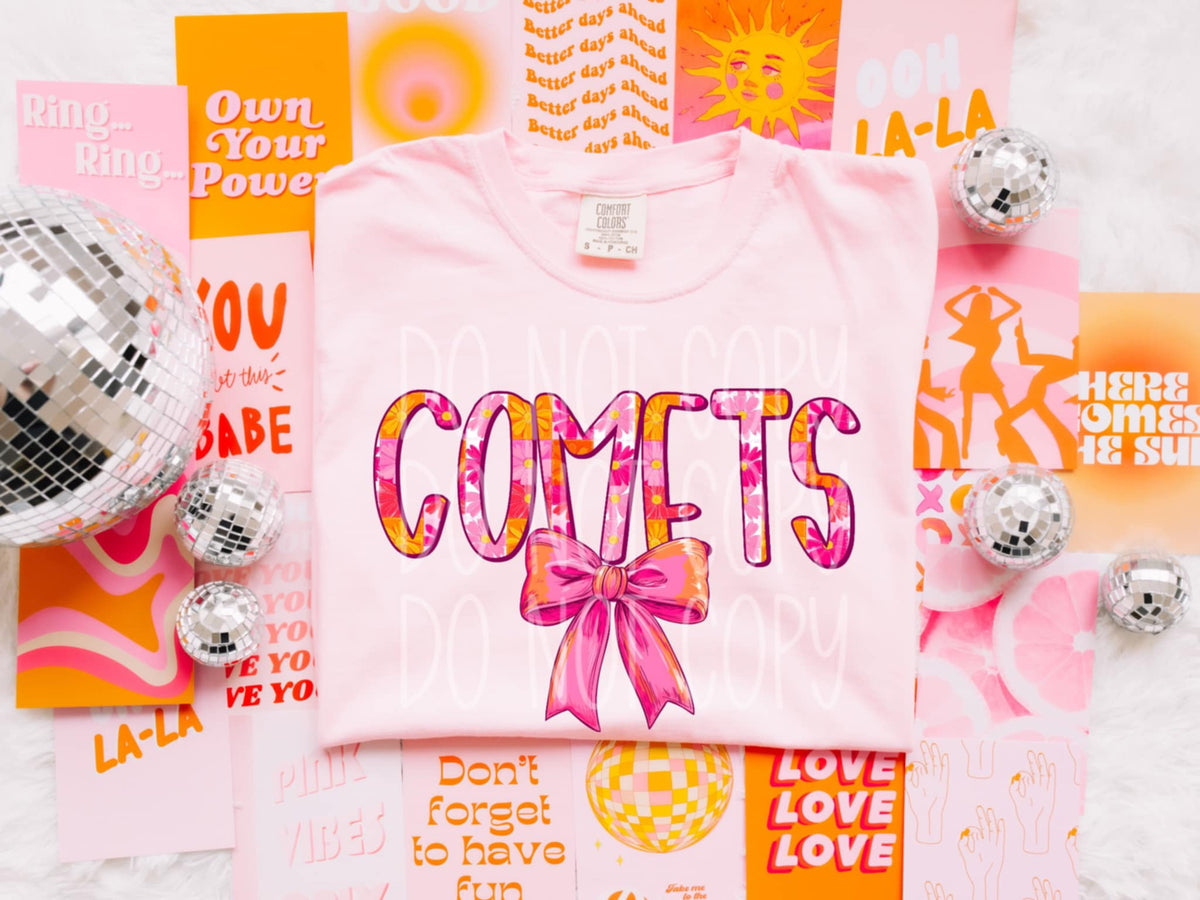 Comets orange and pink (PH) 96222 DTF transfer