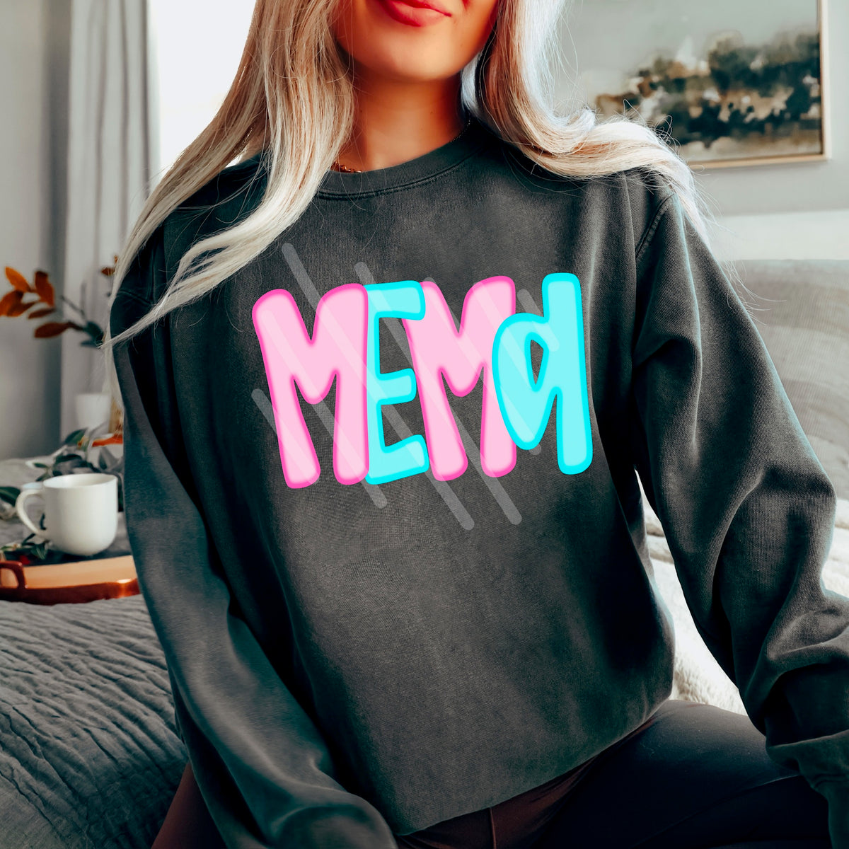 Mema pink and blue (WNDD) 114198 DTF transfer