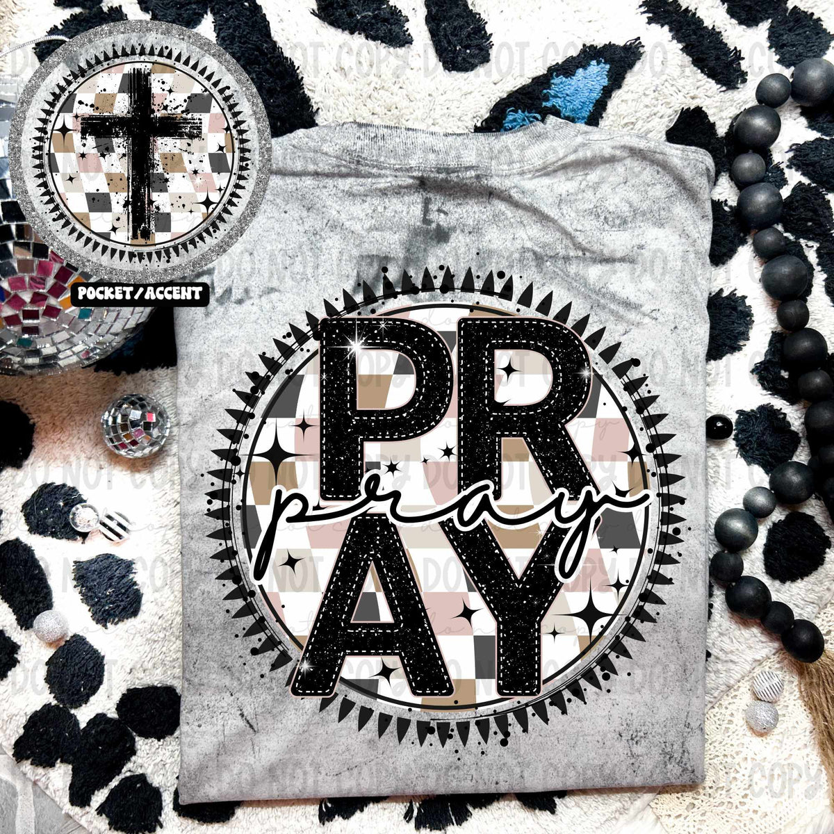 Pray circle BACK (REVEL) 79721 DTF transfer