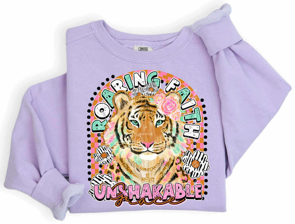 Roaring Faith Unshakable Grace Tiger (C’s) DTF Transfer