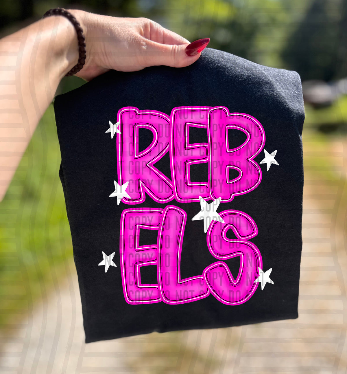 Rebels Pink And Preppy Split 112937 DTF transfer