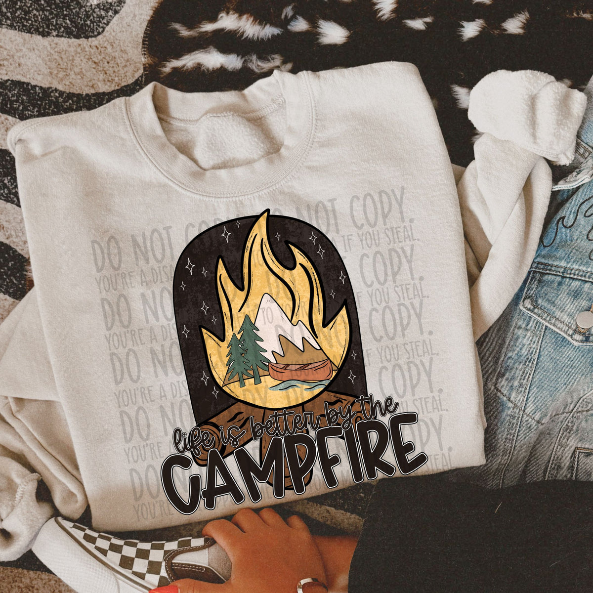 Life is better by the campfire (SWD) 100264 DTF transfer