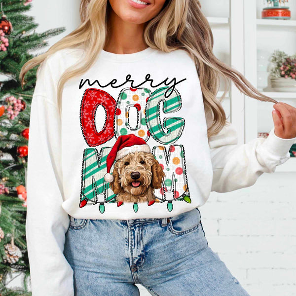 Merry dog mom golden doodle 53991 DTF transfer