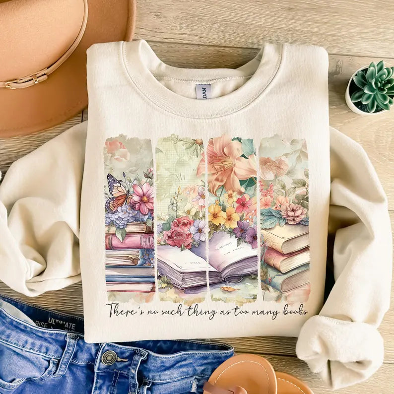 There’s no such thing as too many books 94751 DTF transfer
