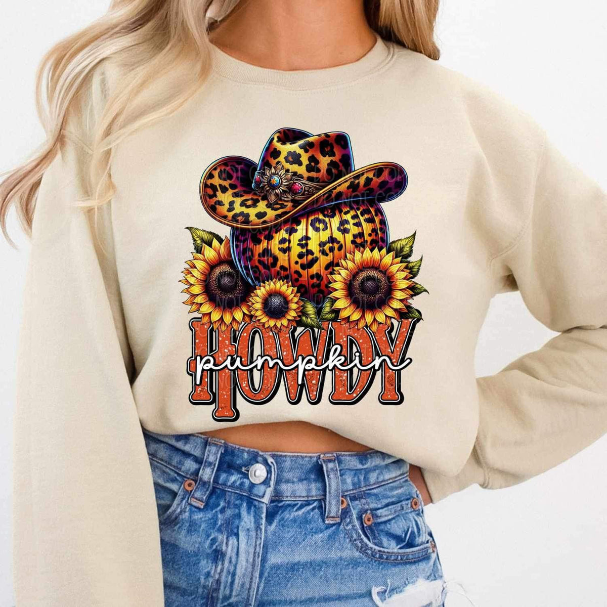 Howdy pumpkin leopard pumpkin 34413 DTF Transfer