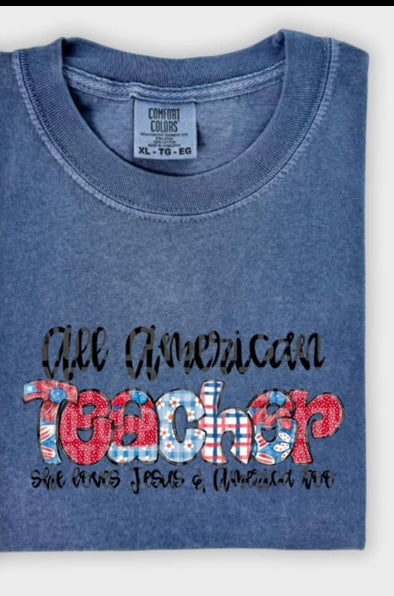 All American teacher (SDD) 99304 DTF transfer