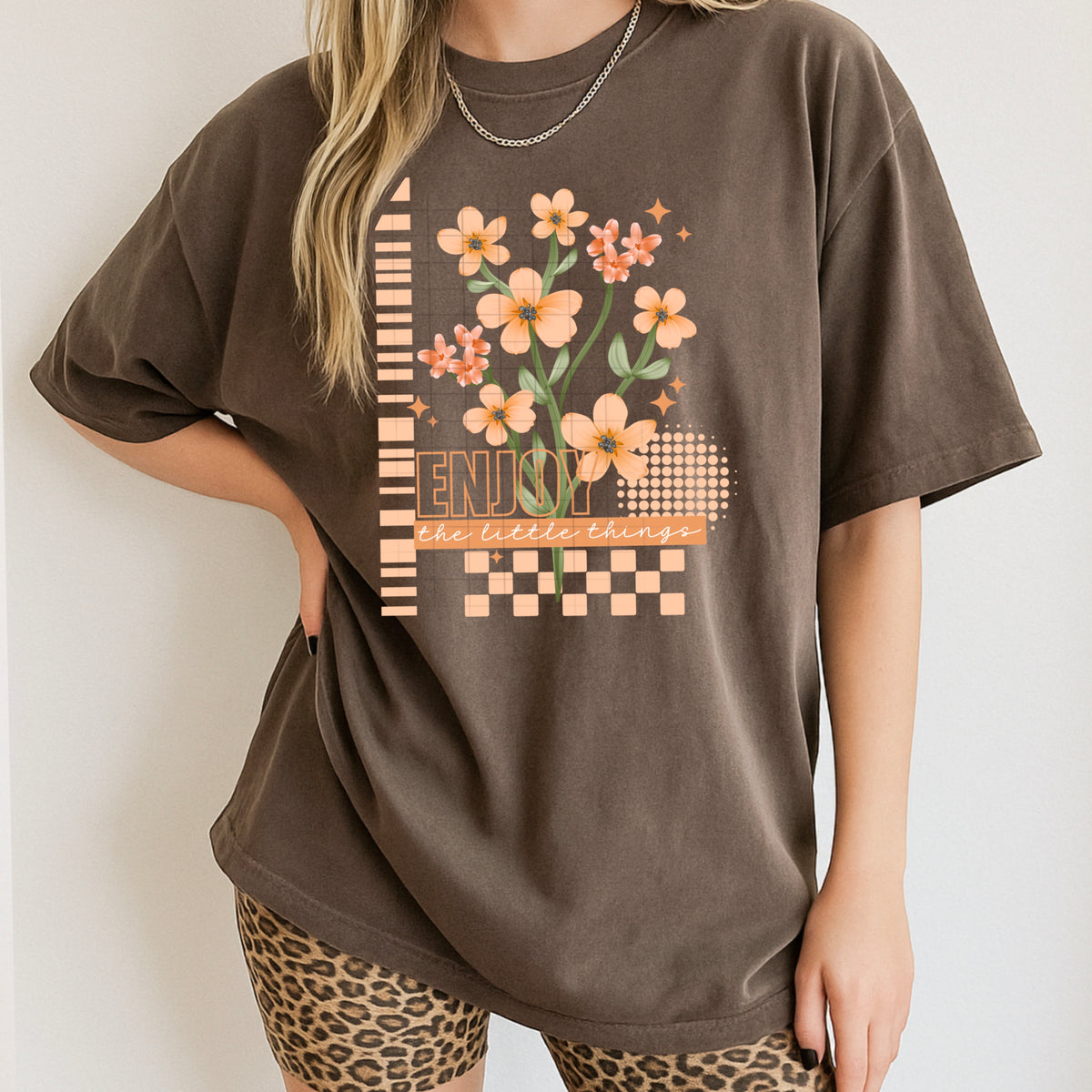 Enjoy the little things peach florals (CSC) DTF Transfer