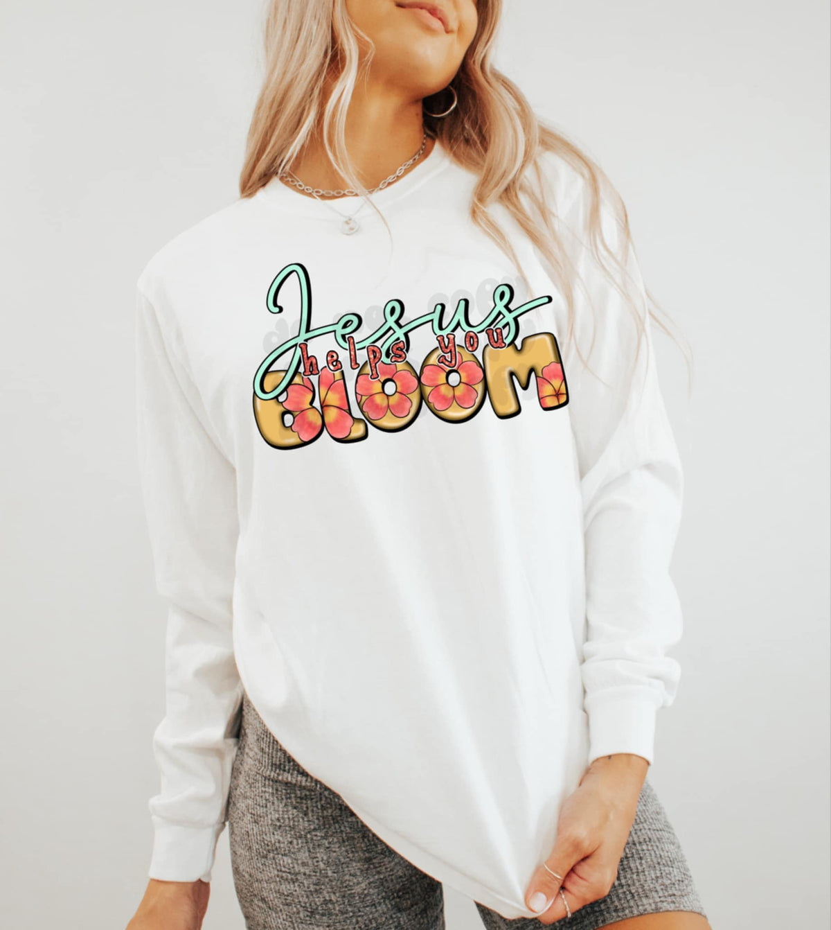 Jesus helps you bloom 90499 DTF transfer