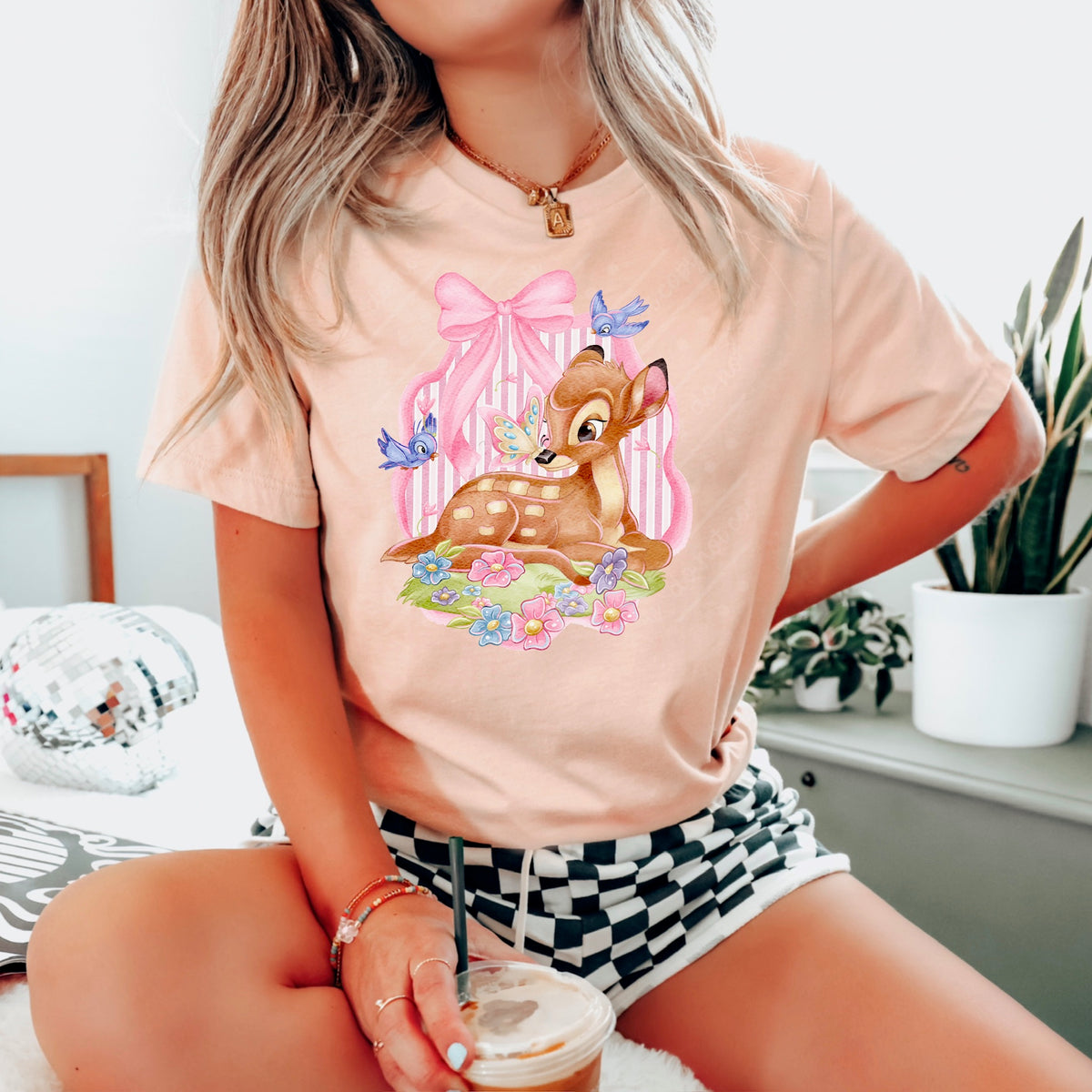 Deer with birds and bow (AG) DTF Transfer