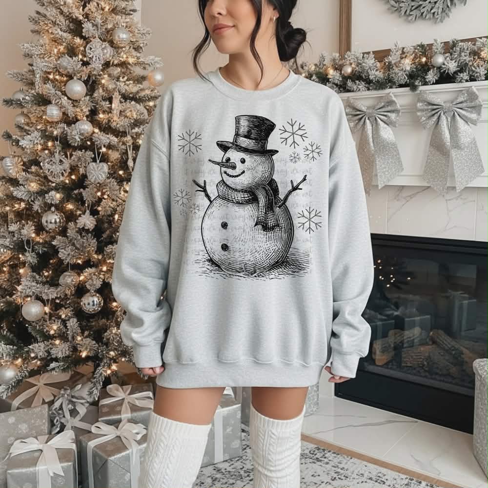 Snowman BLACK (parker) DTF transfer